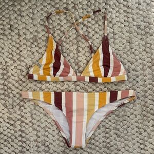 Rhythm Multicolor Striped Bikini